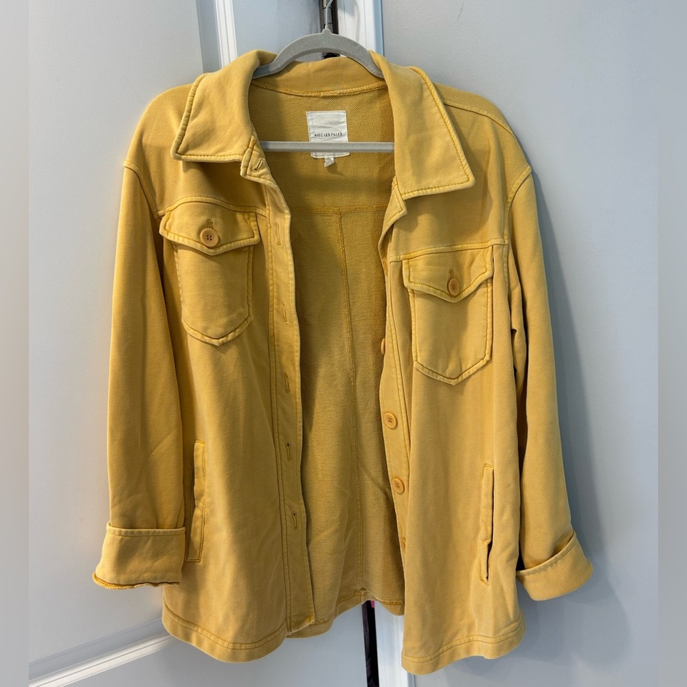 Avec Les Filles Yellow Shirt Jacket